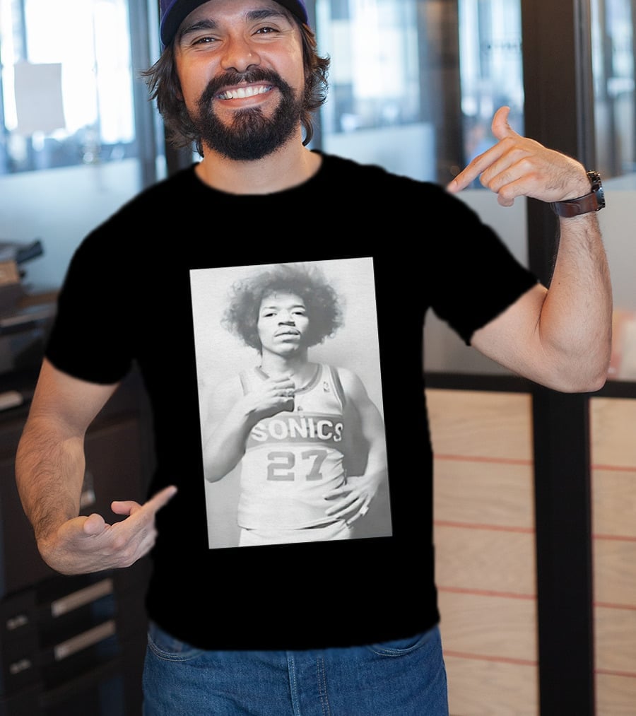 Jimi Hendrix Seattle Sonics Jersey 27 T-Shirt