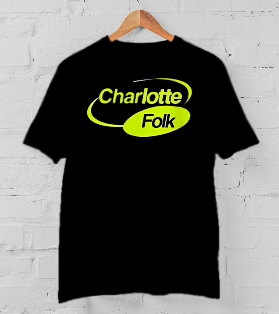 Charlotte Folk Neon Green Swirl T-Shirt
