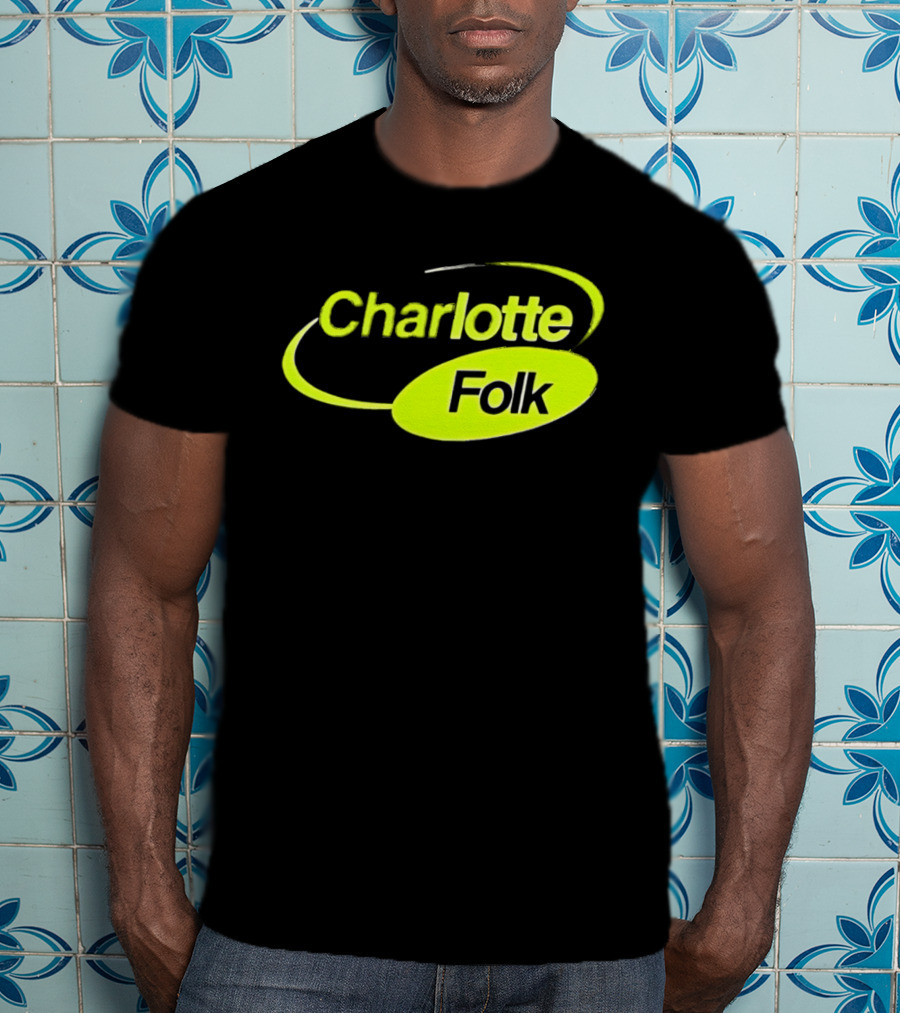 Charlotte Folk Neon Green Swirl T-Shirt