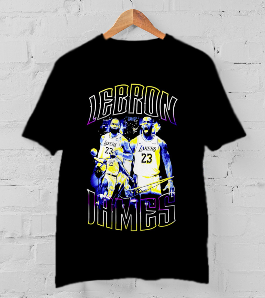 LeBron James Los Angeles Lakers Iconic Basketball T-Shirt