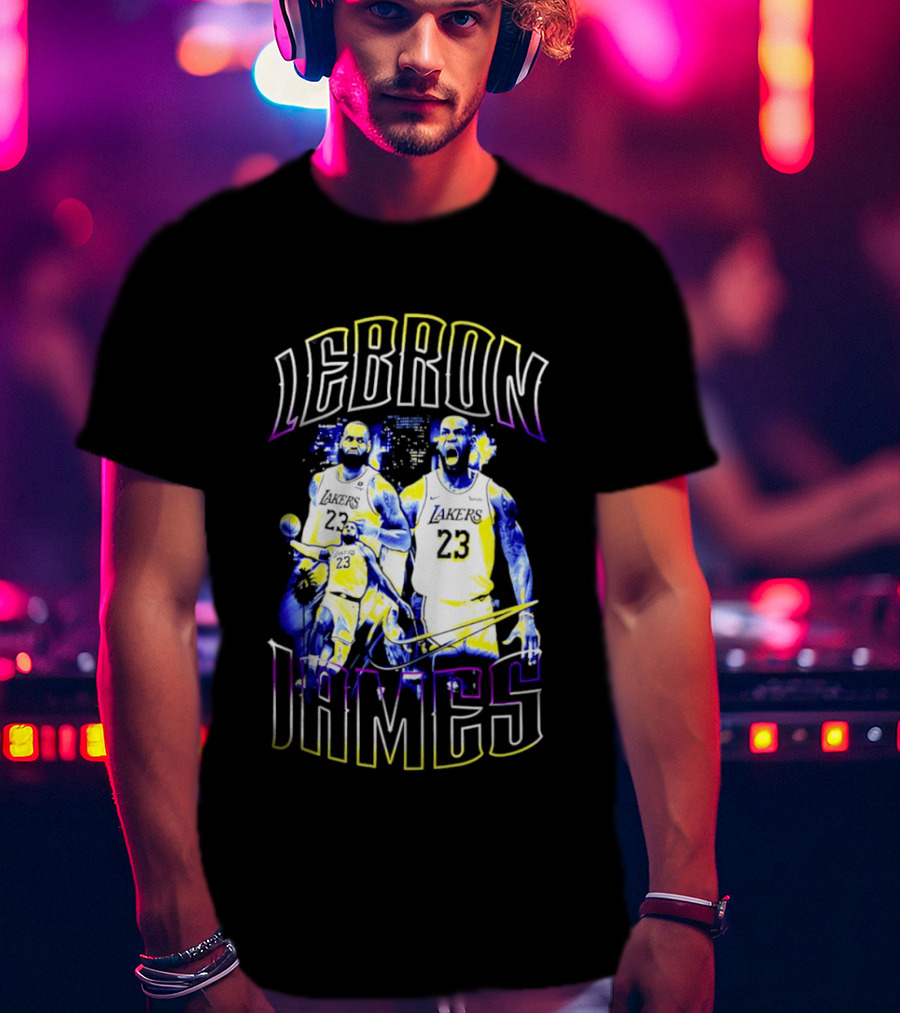 LeBron James Los Angeles Lakers Iconic Basketball T-Shirt