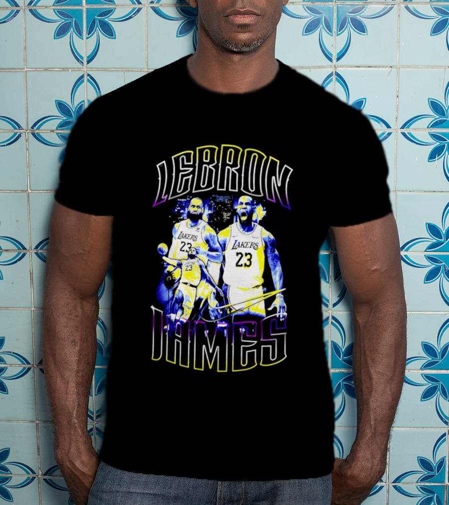 LeBron James Los Angeles Lakers Iconic Basketball T-Shirt
