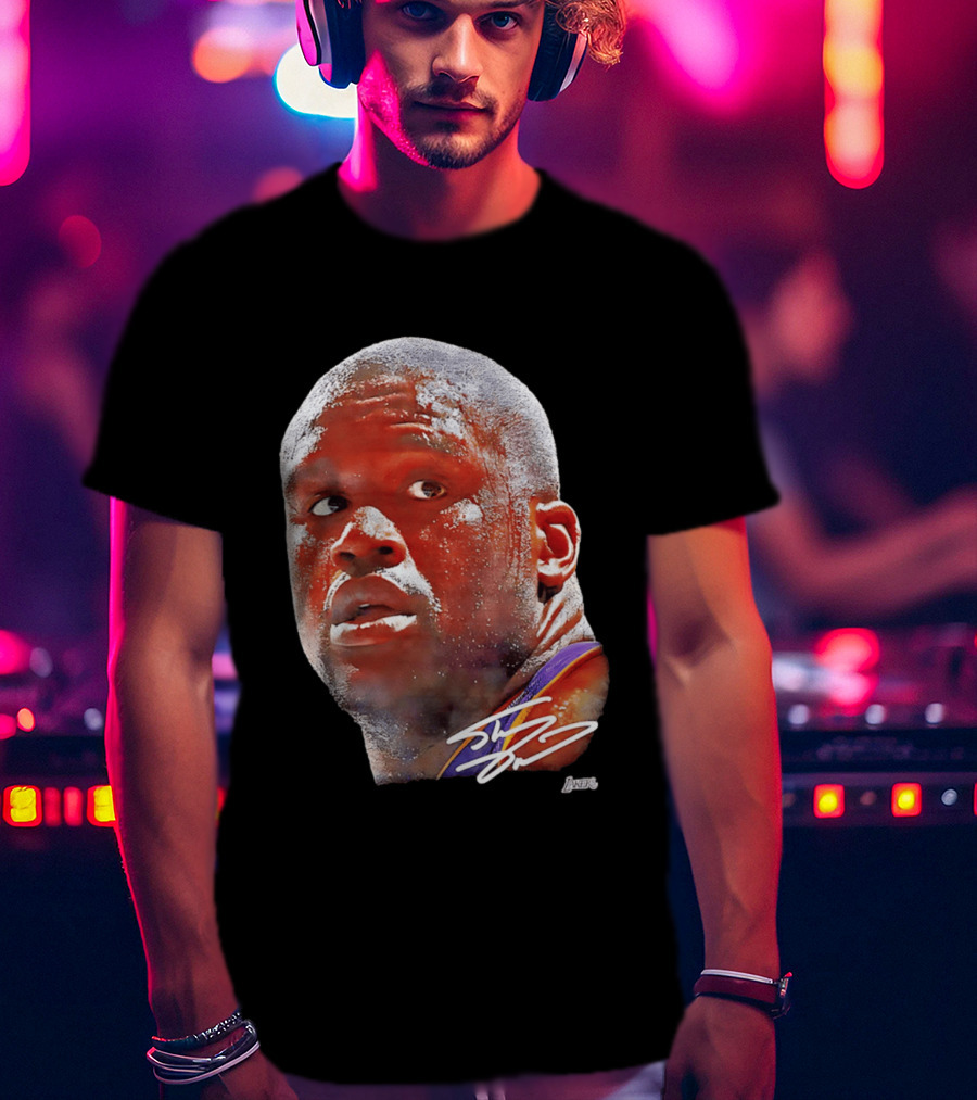 Los Angeles Lakers Shaquille O'Neal Signature Big Face Legends T-Shirt