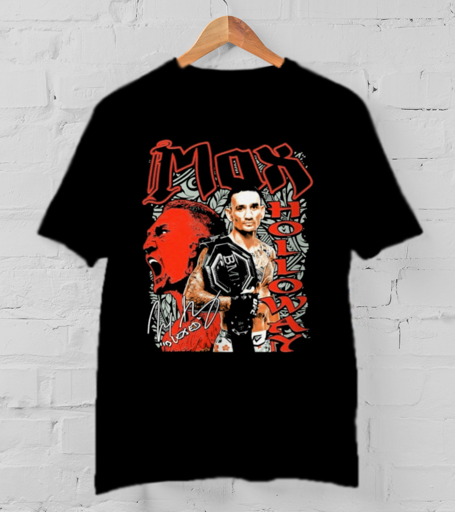 Max Holloway 2026 Bold Red Fighter T-Shirt