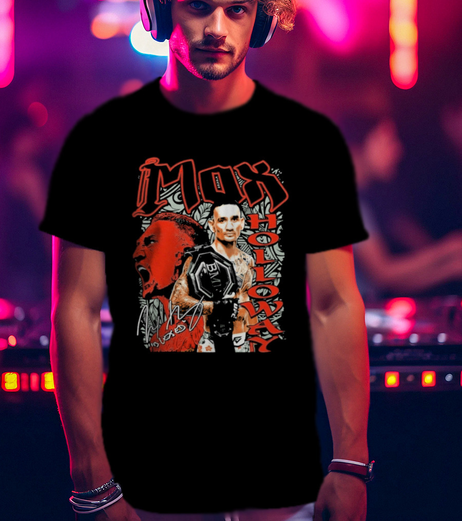 Max Holloway 2026 Bold Red Fighter T-Shirt