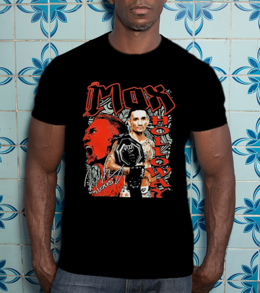 Max Holloway 2026 Bold Red Fighter T-Shirt