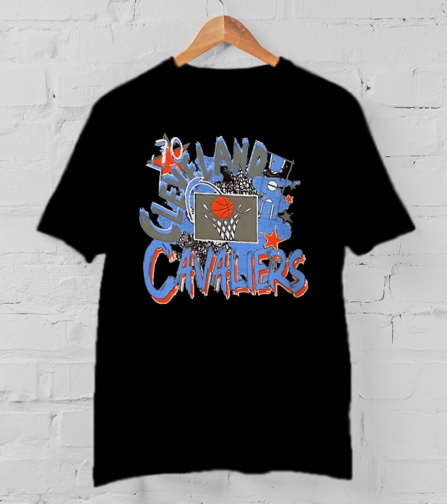 Cleveland Cavaliers Classic Play By Play Basketball Hoop Stars T-Shirt