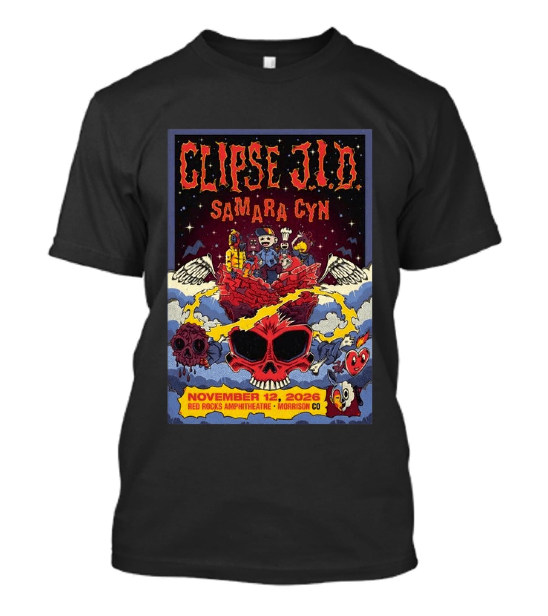 Clipse J.I.D Samara Cyn Red Rocks Amphitheatre Morrison CO November 12 2026 T-Shirt