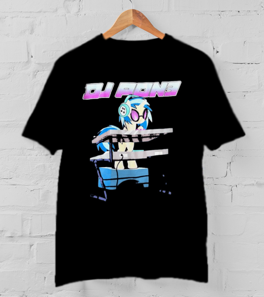 DJ Pon3 My Little Pony Character With Headphones And Turntable T-Shirt
