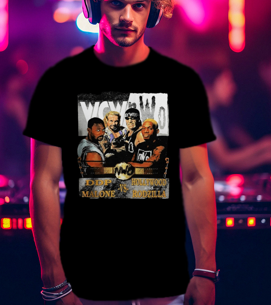 WCW NWo DDP And Malone Vs Hollywood And Rodzilla 90s Wrestling T-Shirt