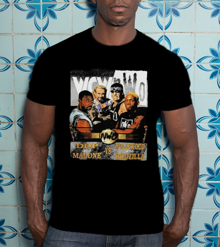 WCW NWo DDP And Malone Vs Hollywood And Rodzilla 90s Wrestling T-Shirt