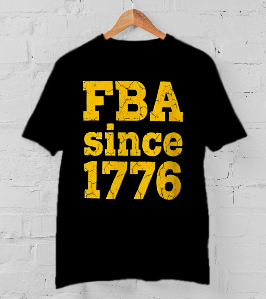FBA Since 1776 Yellow Cheese Letters T-Shirt