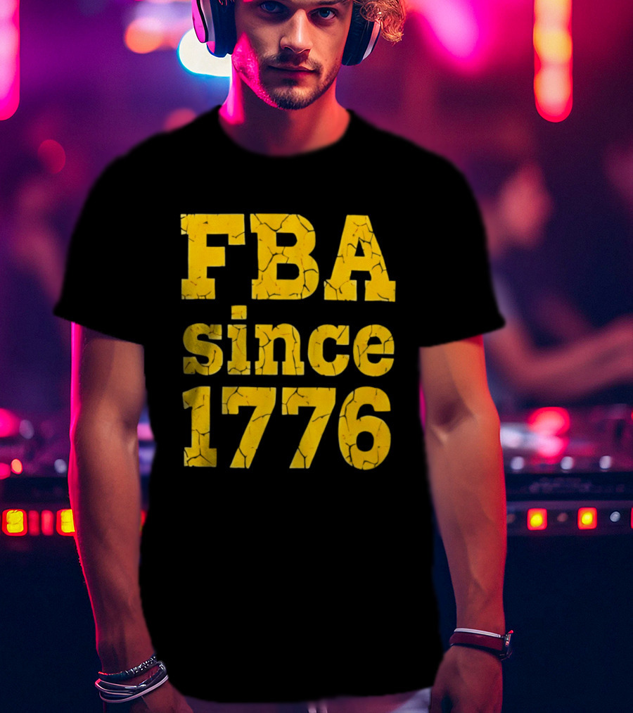 FBA Since 1776 Yellow Cheese Letters T-Shirt