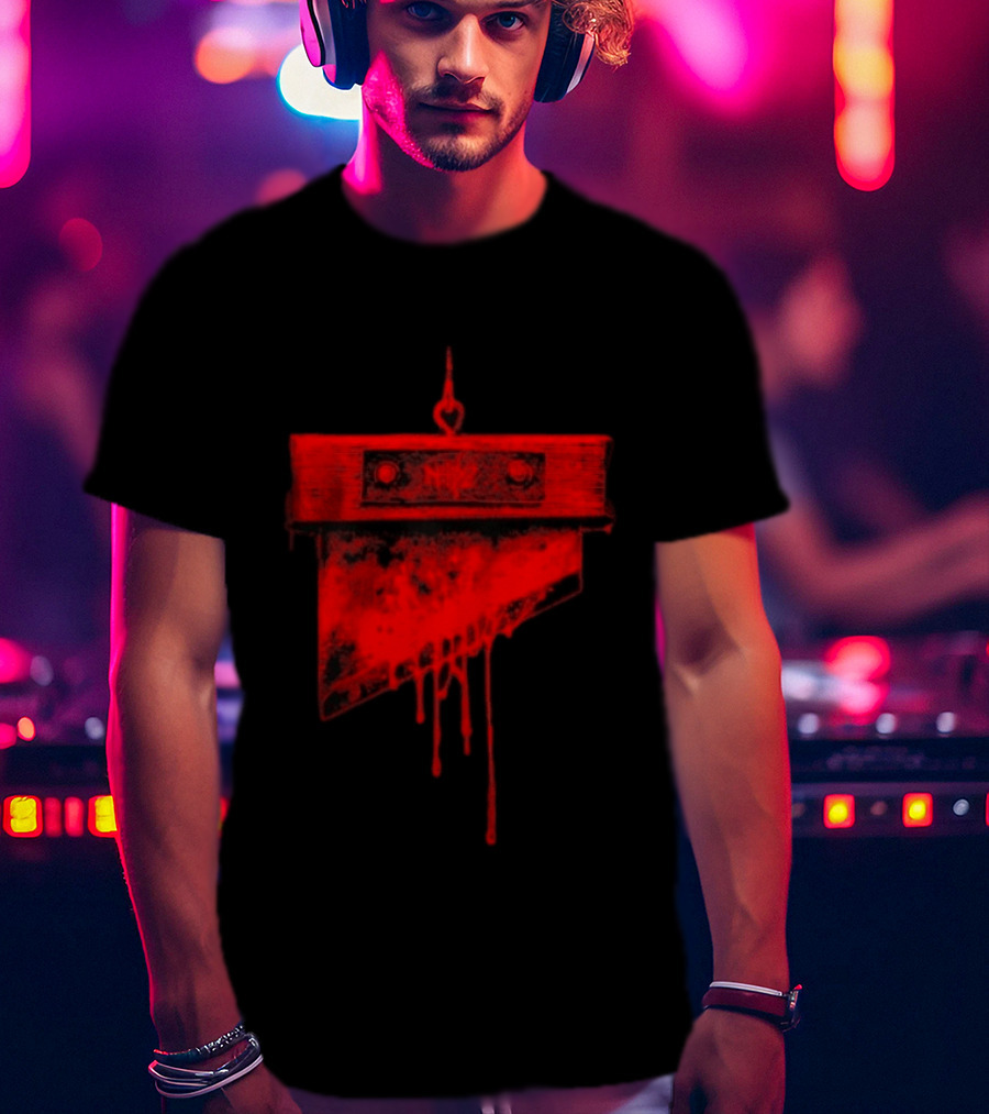 Noyz Narcos Italian Horror Story Ghigliottina Blood Dripping Guillotine T-Shirt