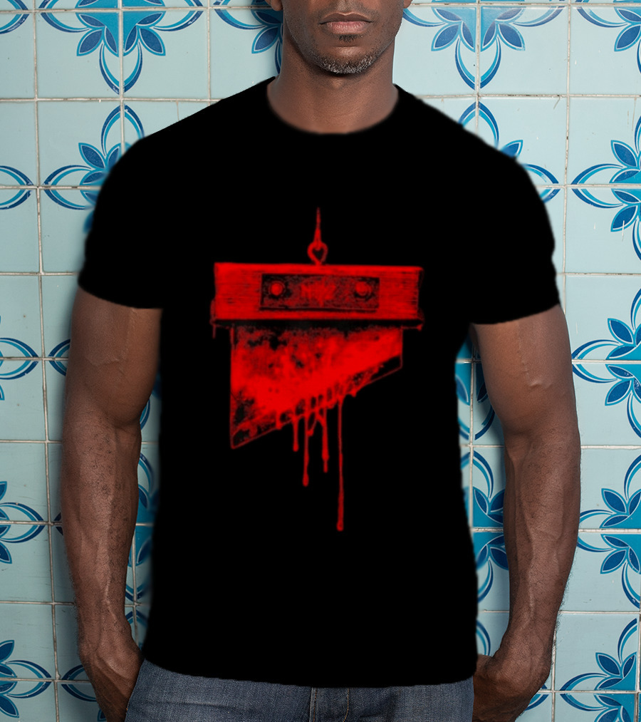 Noyz Narcos Italian Horror Story Ghigliottina Blood Dripping Guillotine T-Shirt