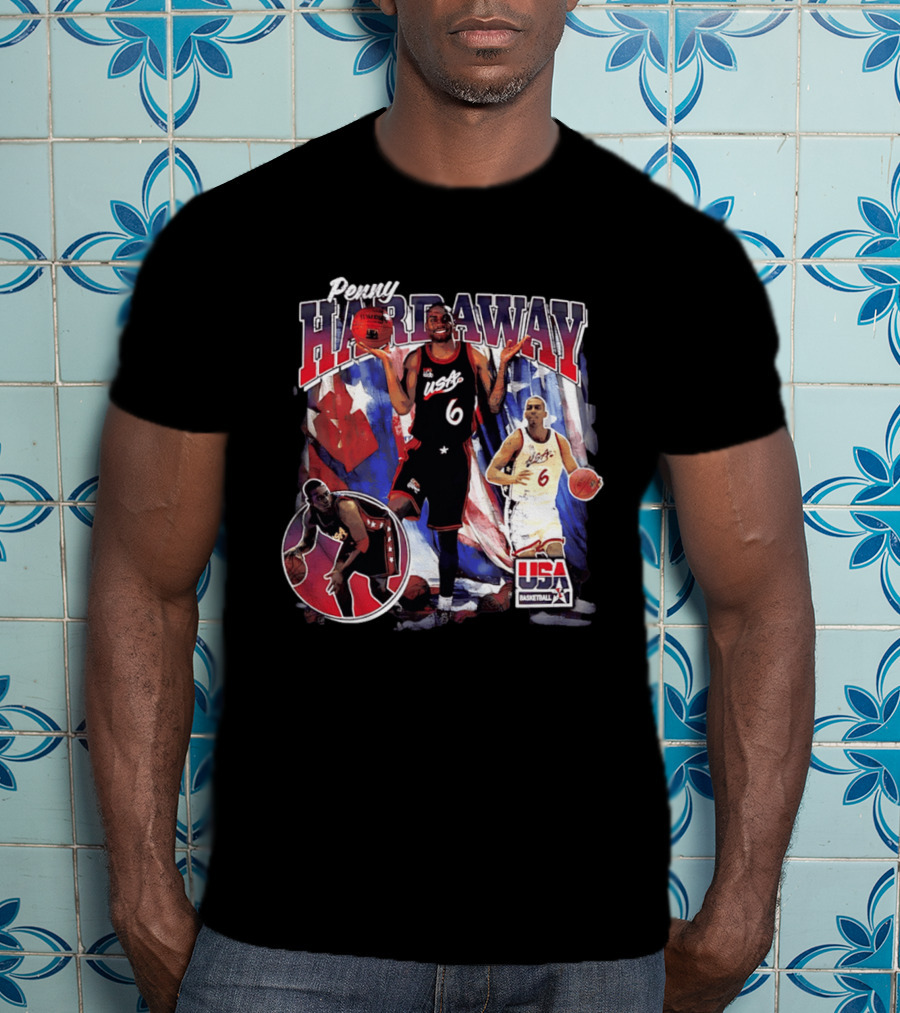Penny Hardaway USA Basketball Legend Stars And Stripes USA Basketball T-Shirt