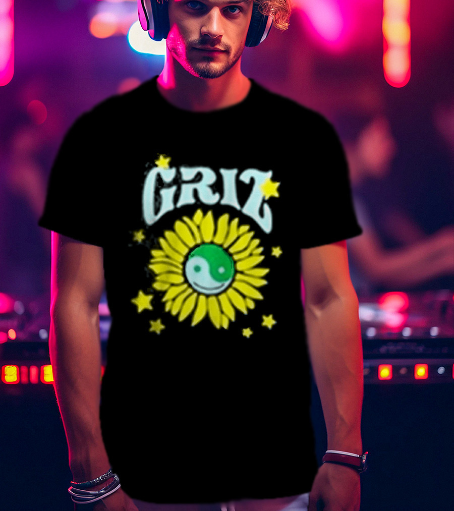 Griz Sunflower Yin Yang Starry T-Shirt