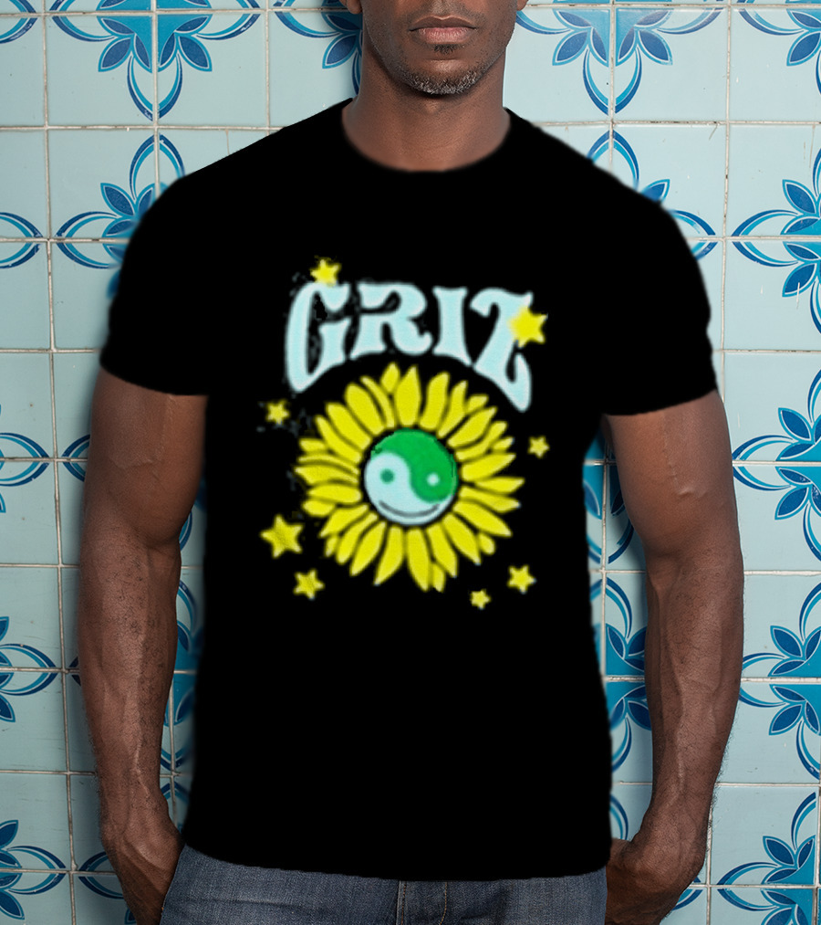 Griz Sunflower Yin Yang Starry T-Shirt