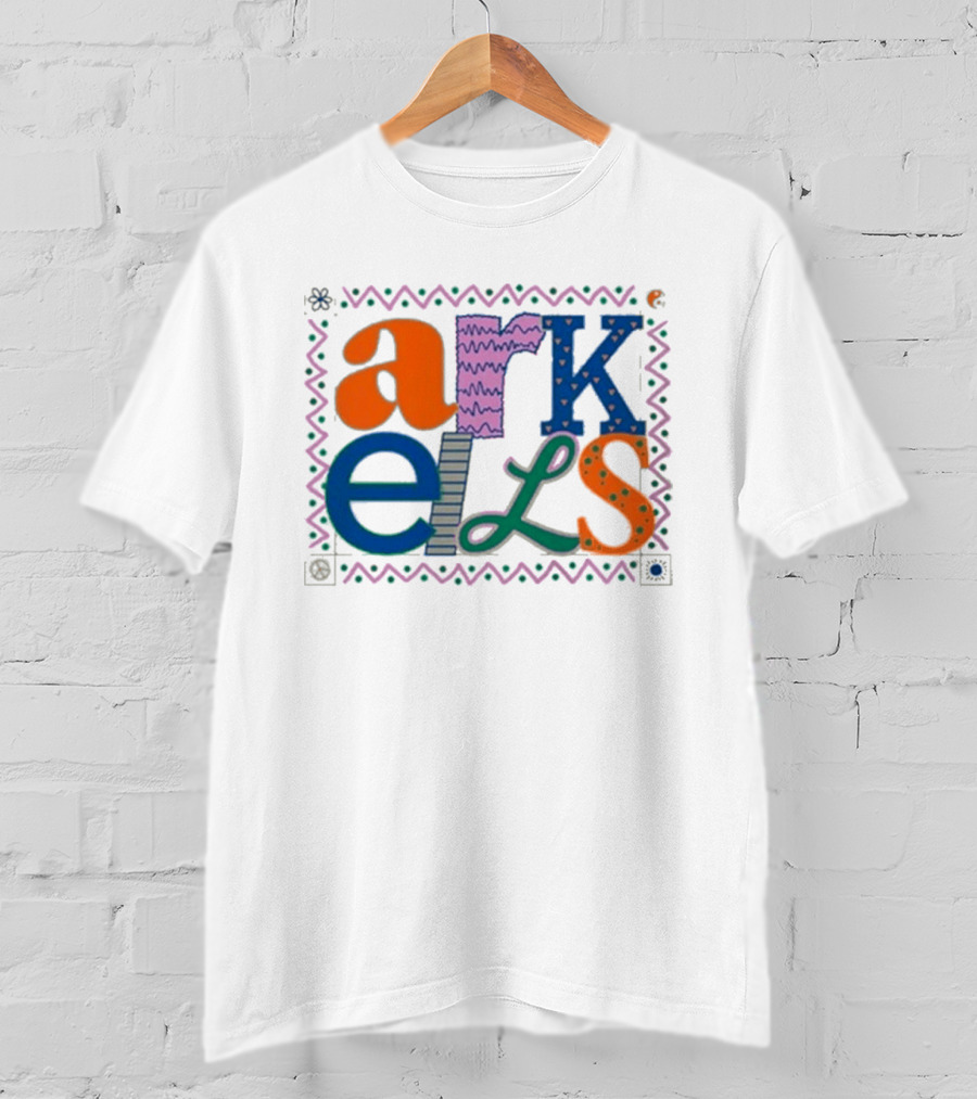 Arkells Colorful Hippie Font With Decorative Border T-Shirt