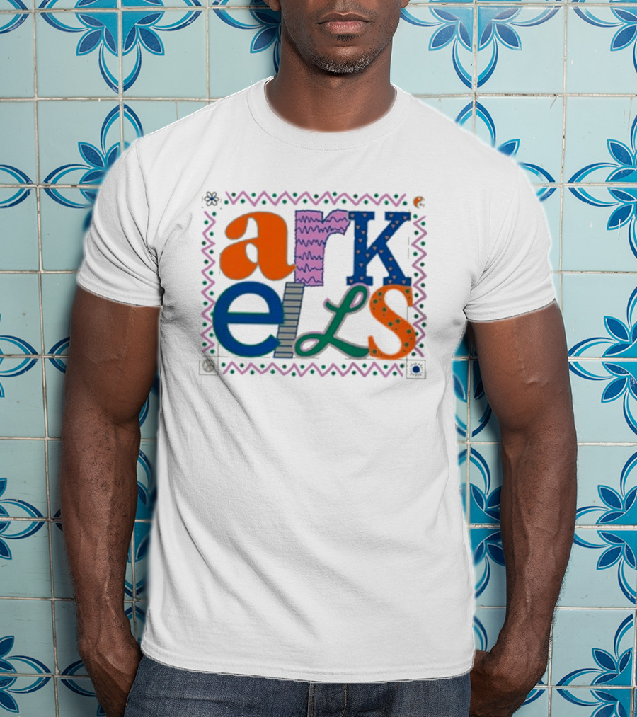 Arkells Colorful Hippie Font With Decorative Border T-Shirt