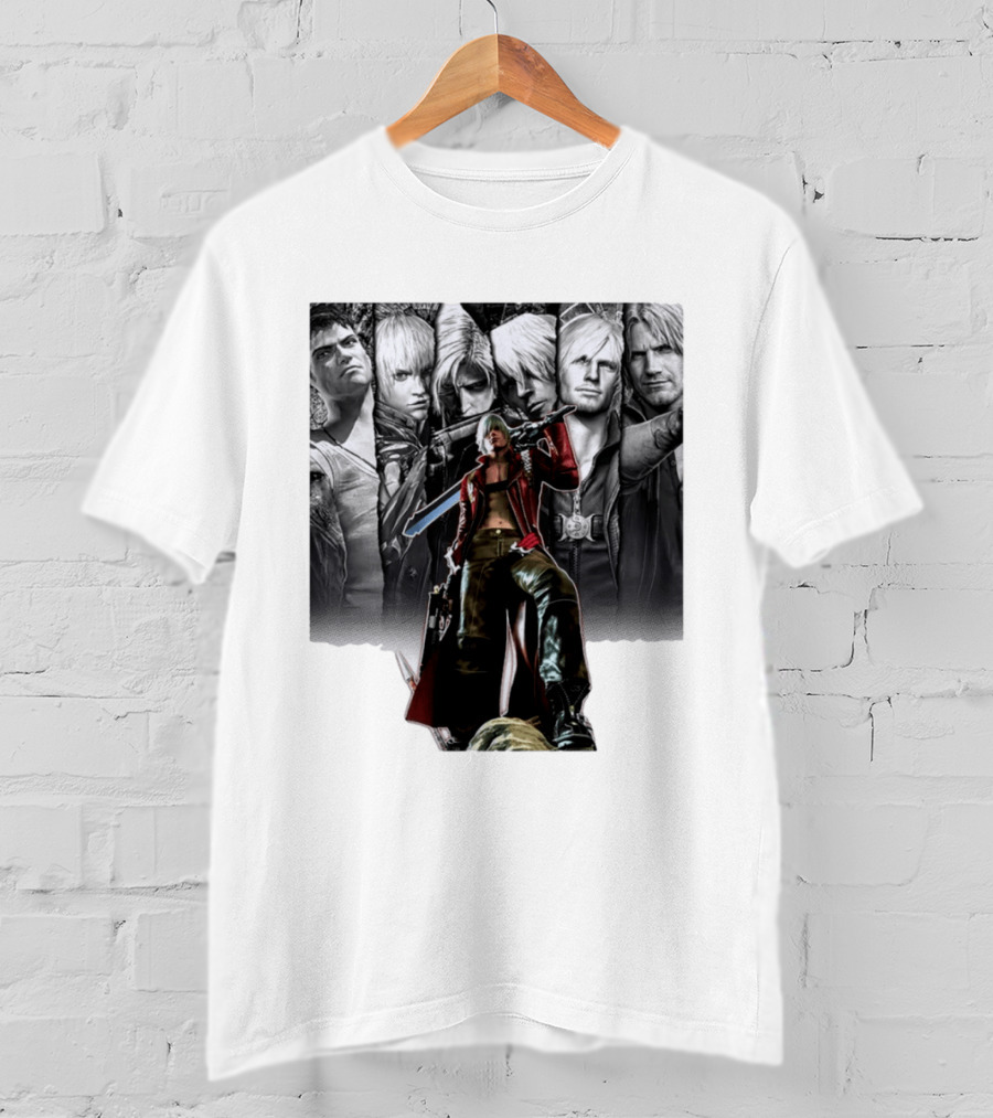 Dante Gen Devil May Cry Anime Collage Character Montage T-Shirt