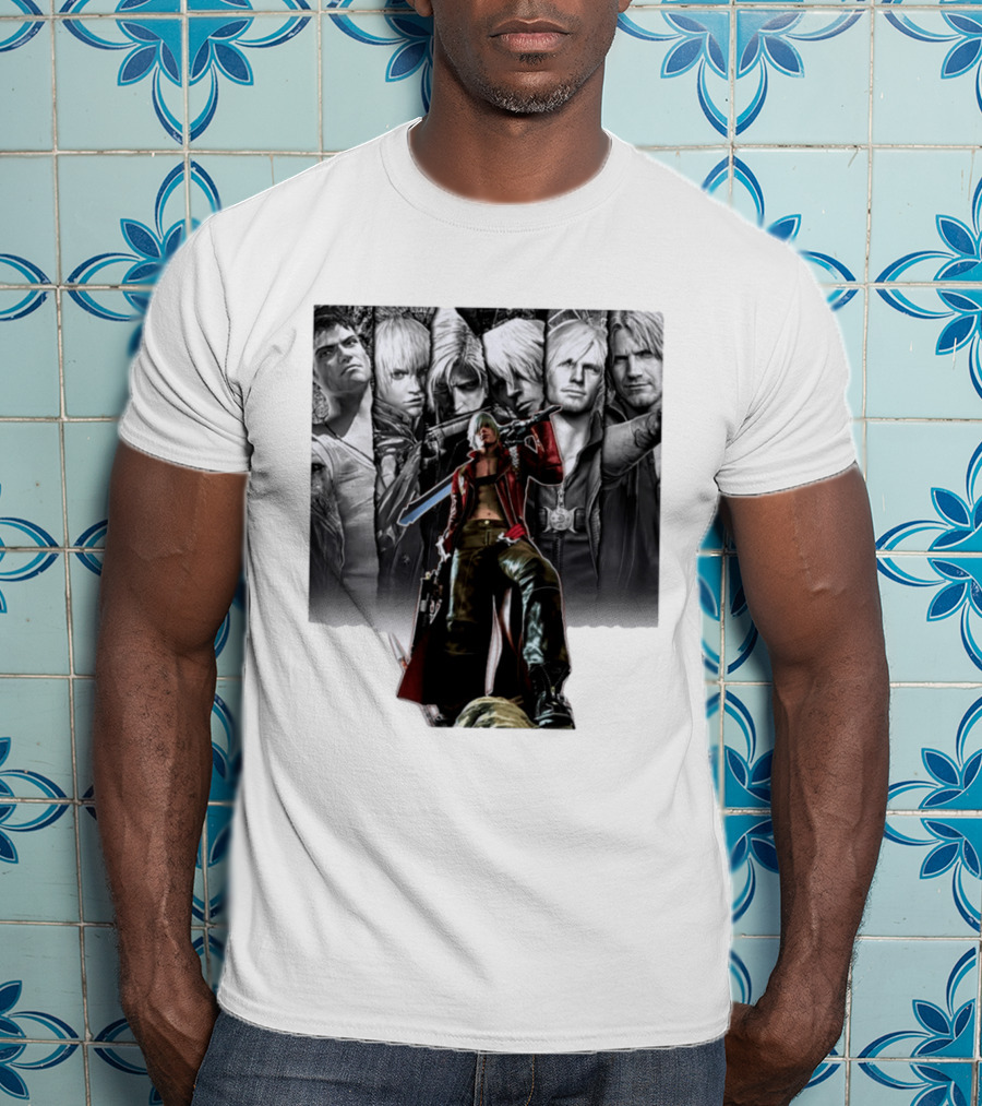 Dante Gen Devil May Cry Anime Collage Character Montage T-Shirt
