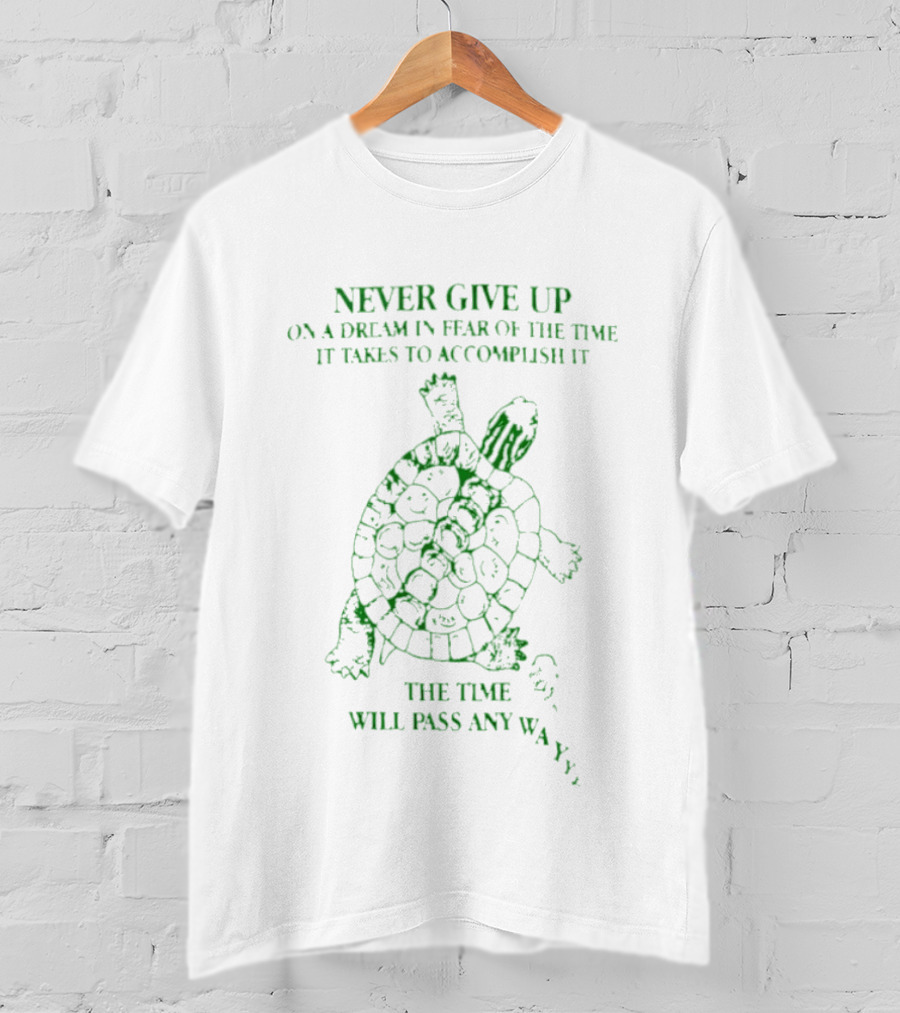 Never Give Up On A Dream Turtle The Time Will Pass Anyway T-Shirt