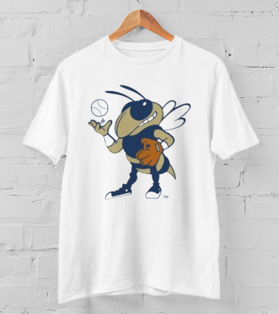 Georgia Tech Yellow Jackets Mascot Baseball Glove T-Shirt