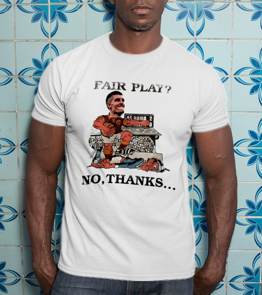 Gianluca Mancini AS Roma Fair Play No Thanks Comic T-Shirt