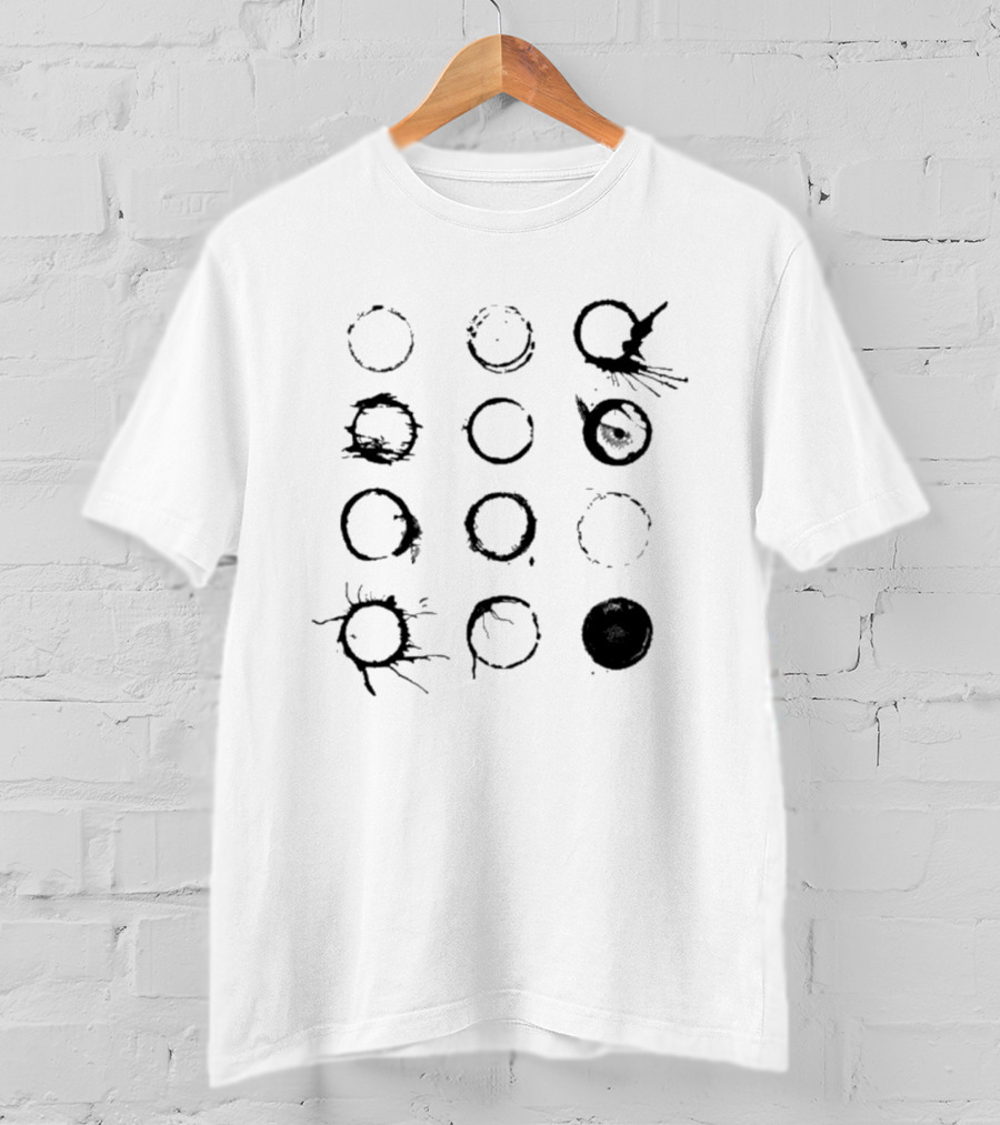 Periphery A Pale White Dot Coffee Ring Pattern Circles T-Shirt