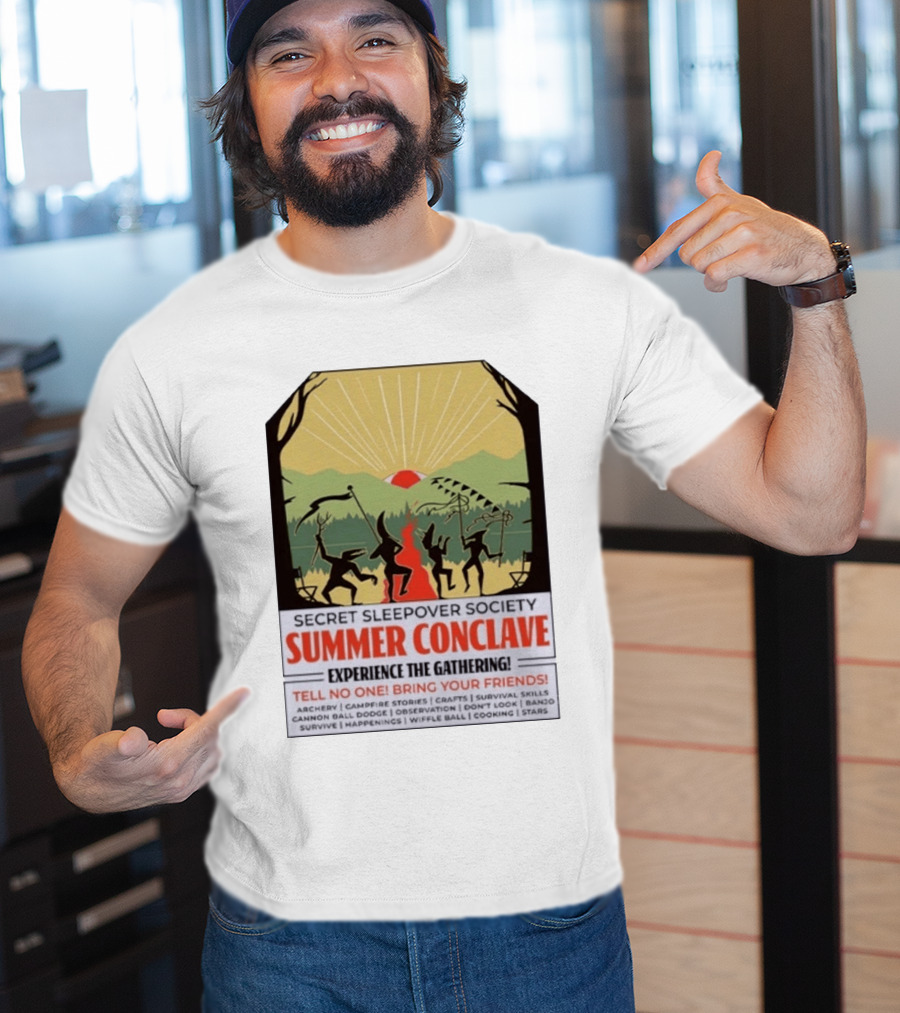 Secret Sleepover Society Summer Conclave Experience The Gathering Archery Campfire Stories Crafts Survival Skills T-Shirt