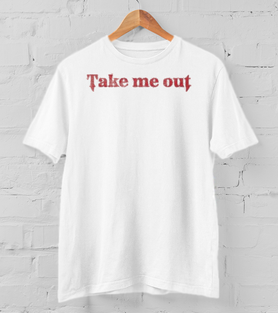 Machine Gun Kelly Take Me Out Text In Gothic Style Font T-Shirt