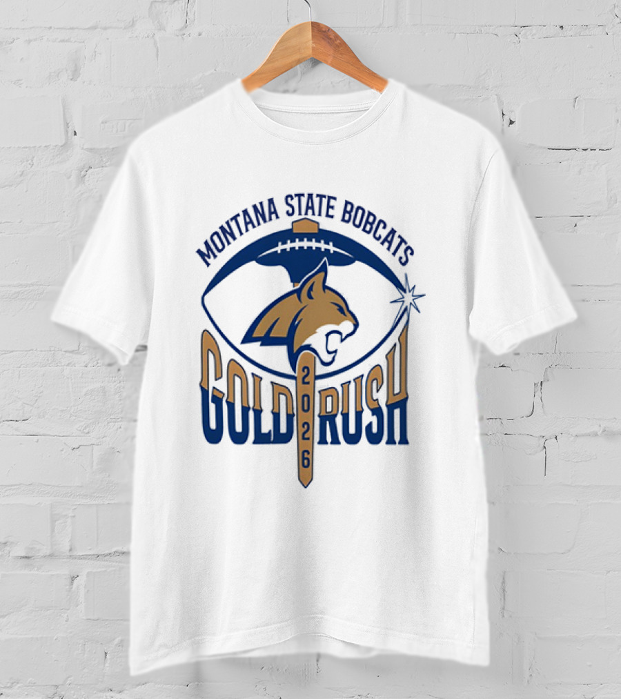 Montana State Bobcats 2026 Gold Rush Football T-Shirt