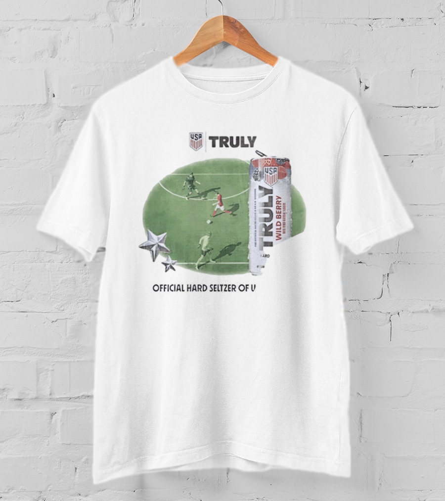 USA Truly Hard Seltzer Wild Berry Soccer Collaboration T-Shirt