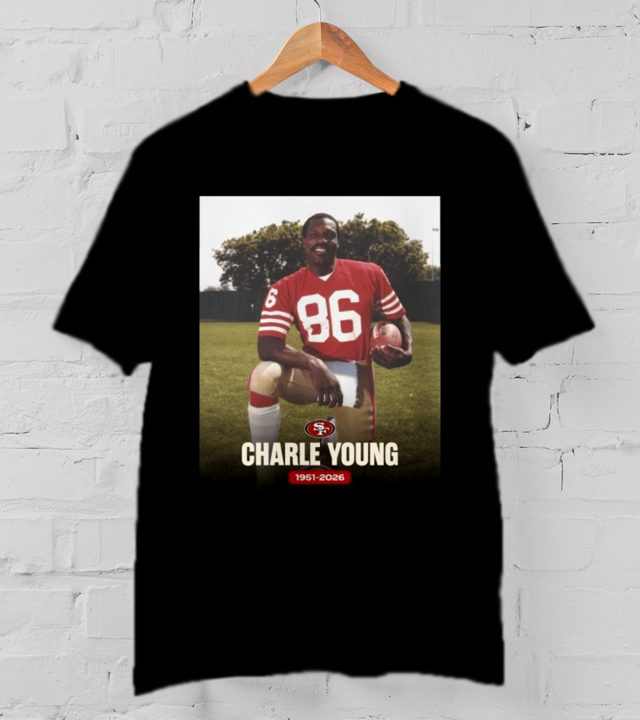 San Francisco 49ers Charle Young 86 1951 2026 T-Shirt