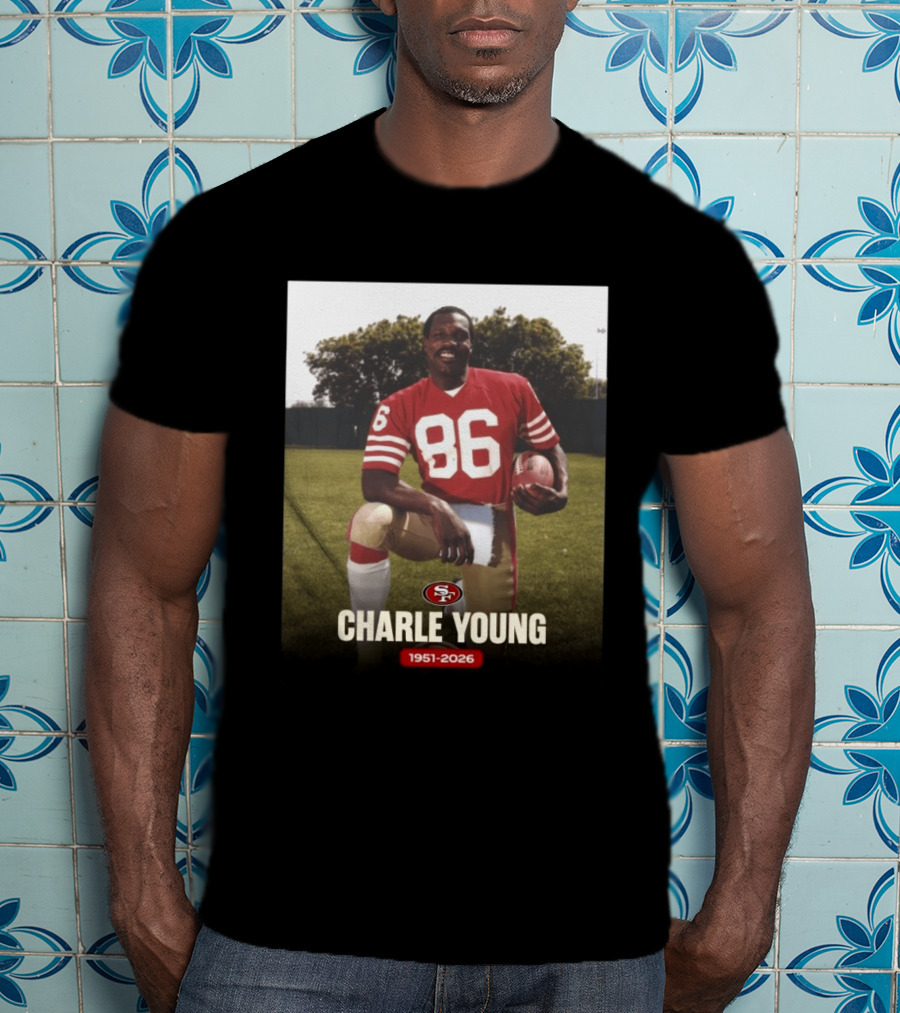 San Francisco 49ers Charle Young 86 1951 2026 T-Shirt