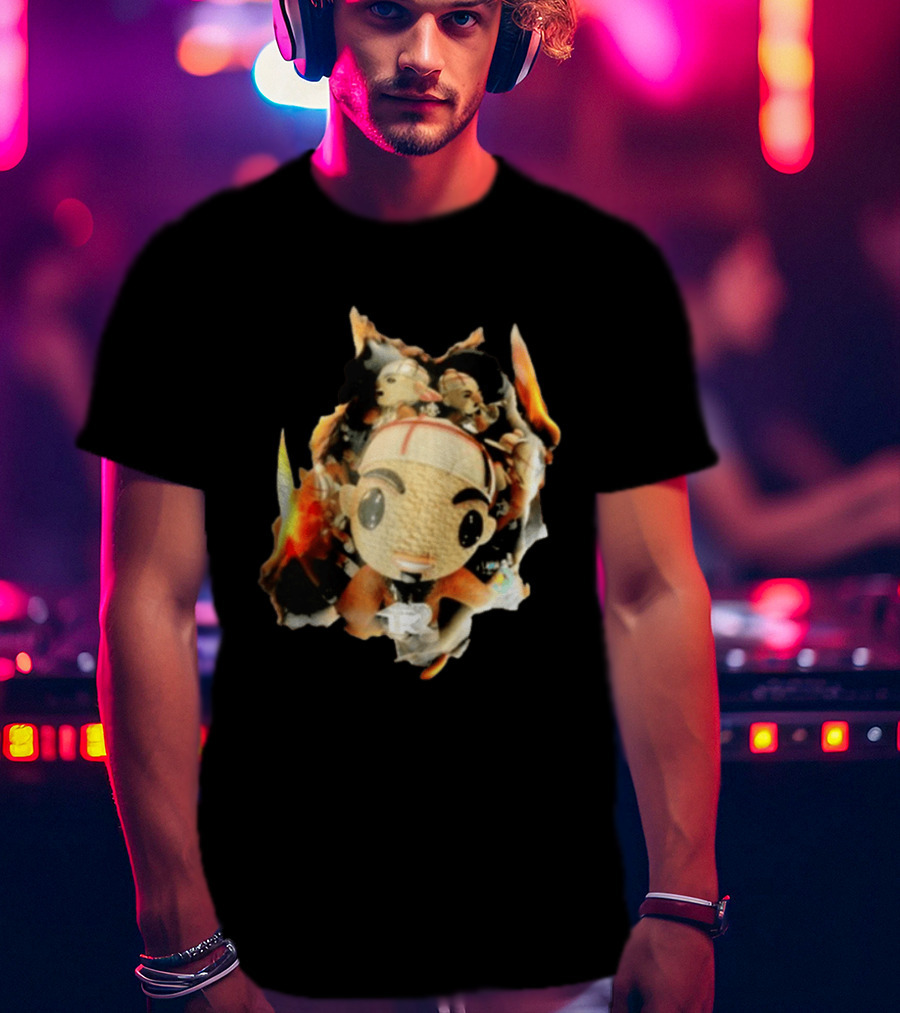 Street Mob Chuyin Los Locos Nunca Mueren Burning Plush Doll Fiery T-Shirt