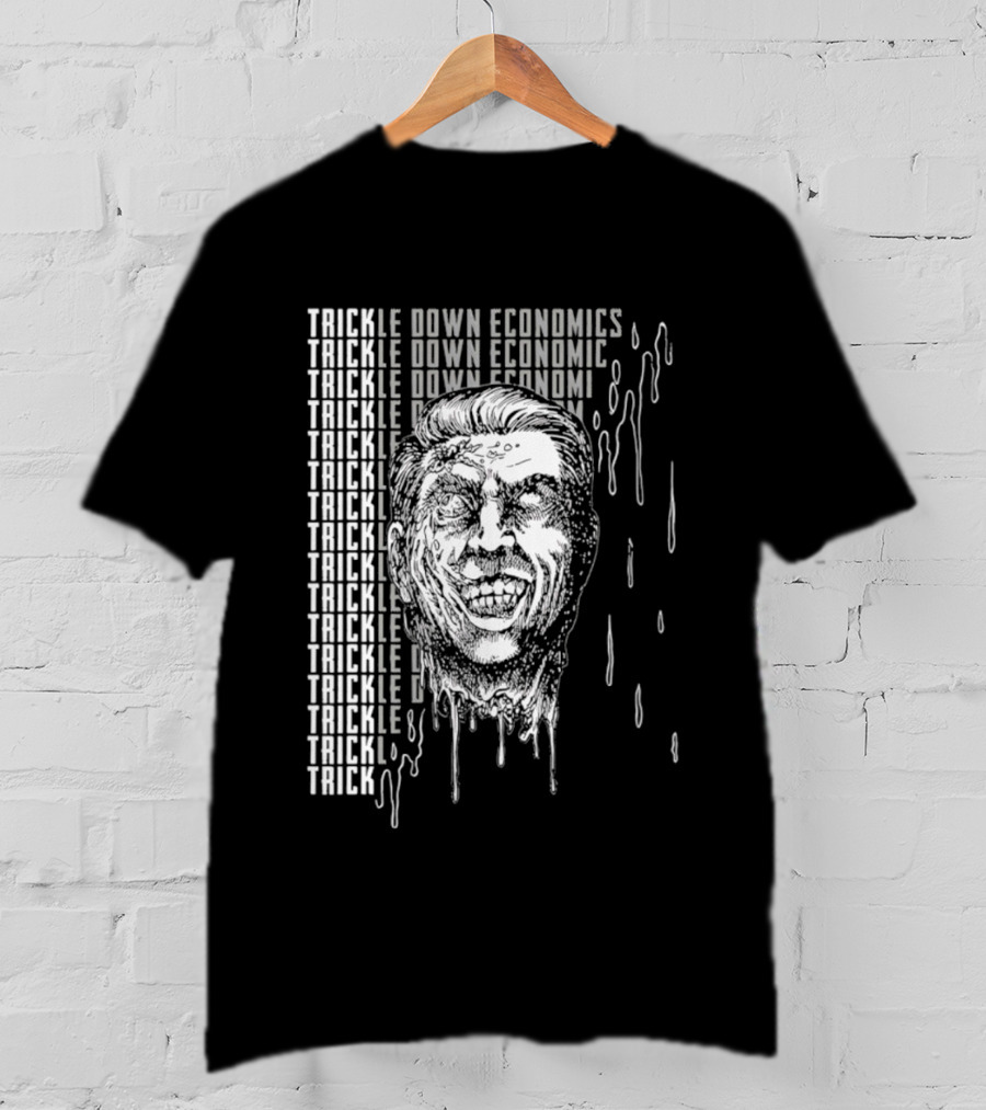 Trickle Down Economics Melting Face Concept T-Shirt