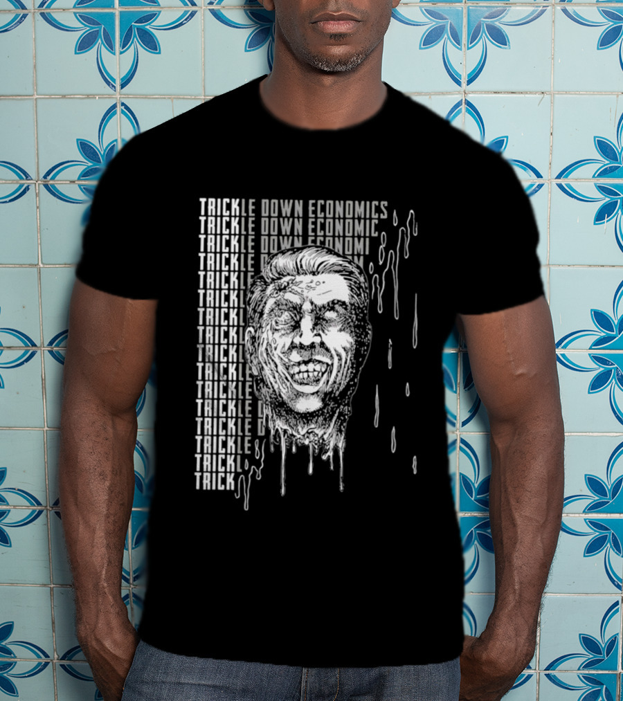Trickle Down Economics Melting Face Concept T-Shirt