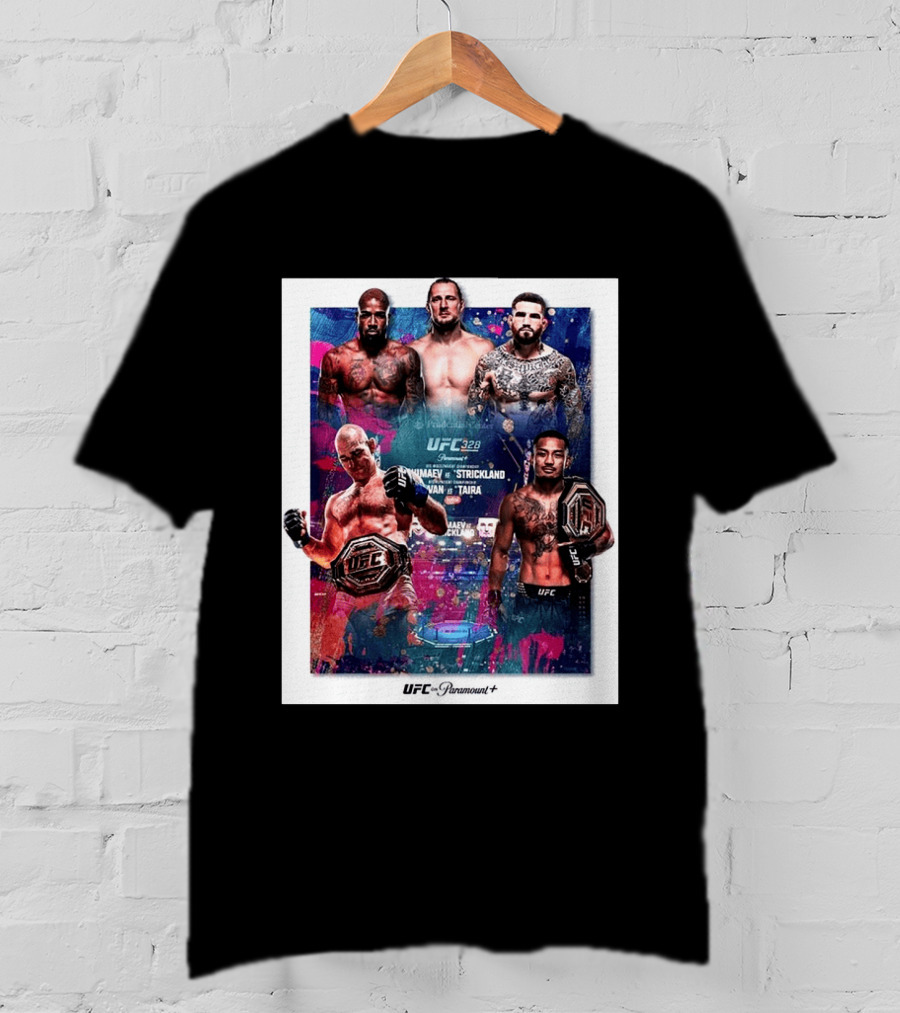 UFC 328 Khamzat Chimaev Vs Sean Strickland Joshua Van Vs Tatsuro Taira May 9 2026 Event UFC X Paramount Plus T-Shirt