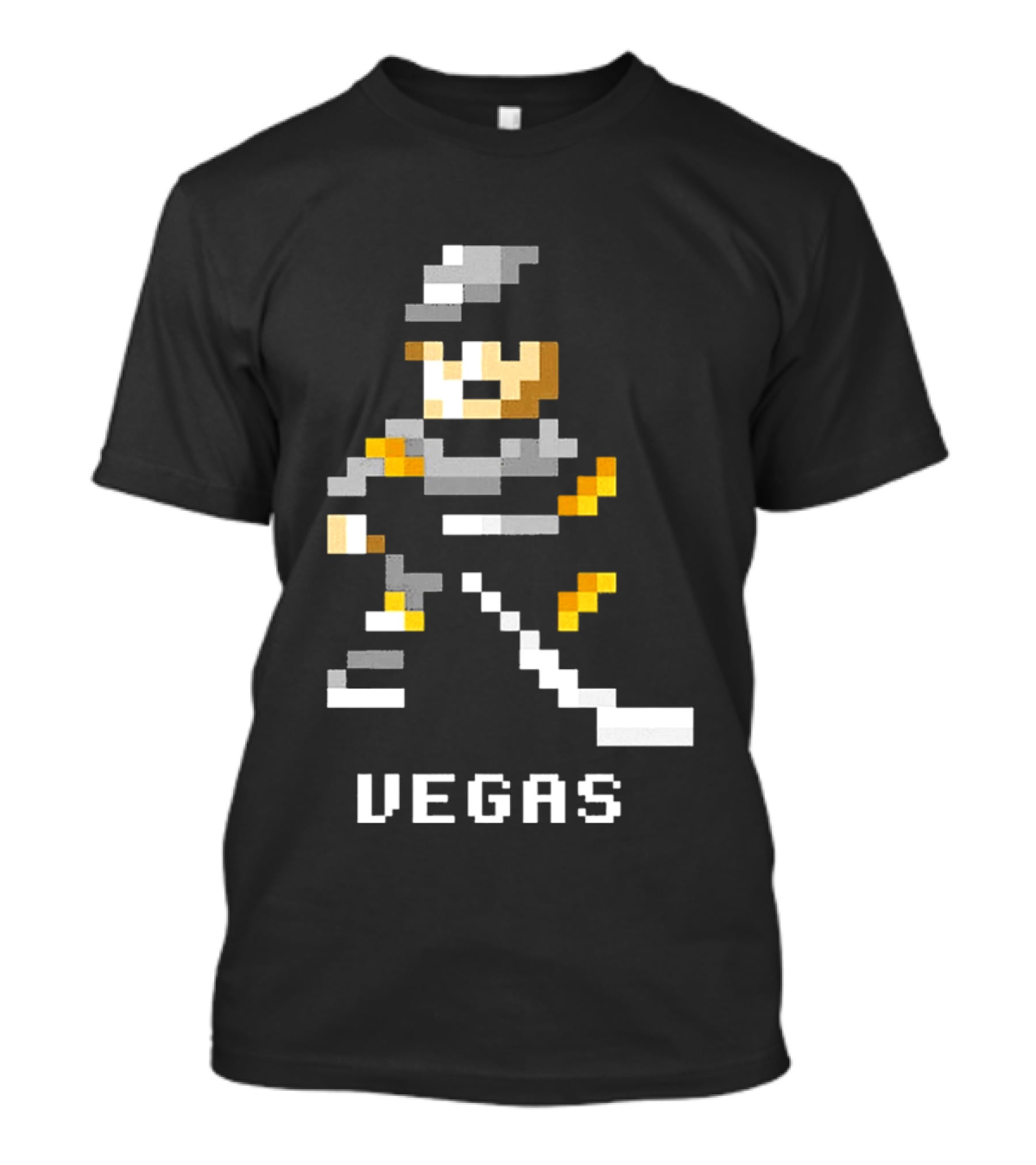 Vegas Golden Knights 8 Bit Hockey Pixel T-Shirt