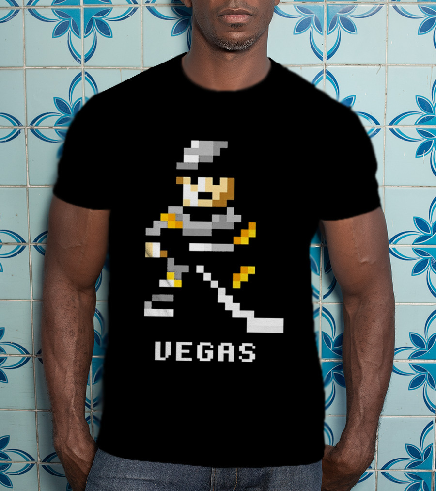 Vegas Golden Knights 8 Bit Hockey Pixel T-Shirt