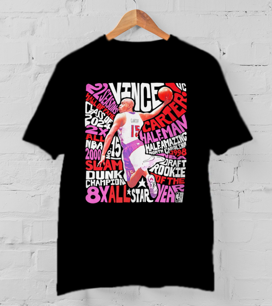 Vince Carter Toronto Raptors Slam Dunk Champion Half Man Half Amazing T-Shirt