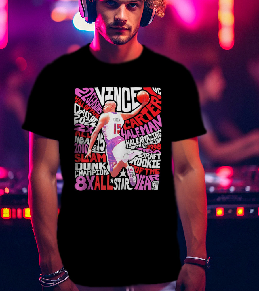 Vince Carter Toronto Raptors Slam Dunk Champion Half Man Half Amazing T-Shirt