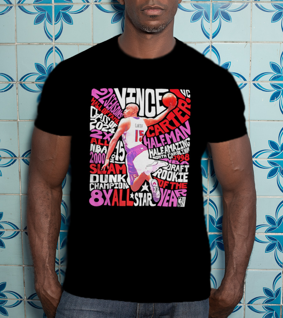Vince Carter Toronto Raptors Slam Dunk Champion Half Man Half Amazing T-Shirt