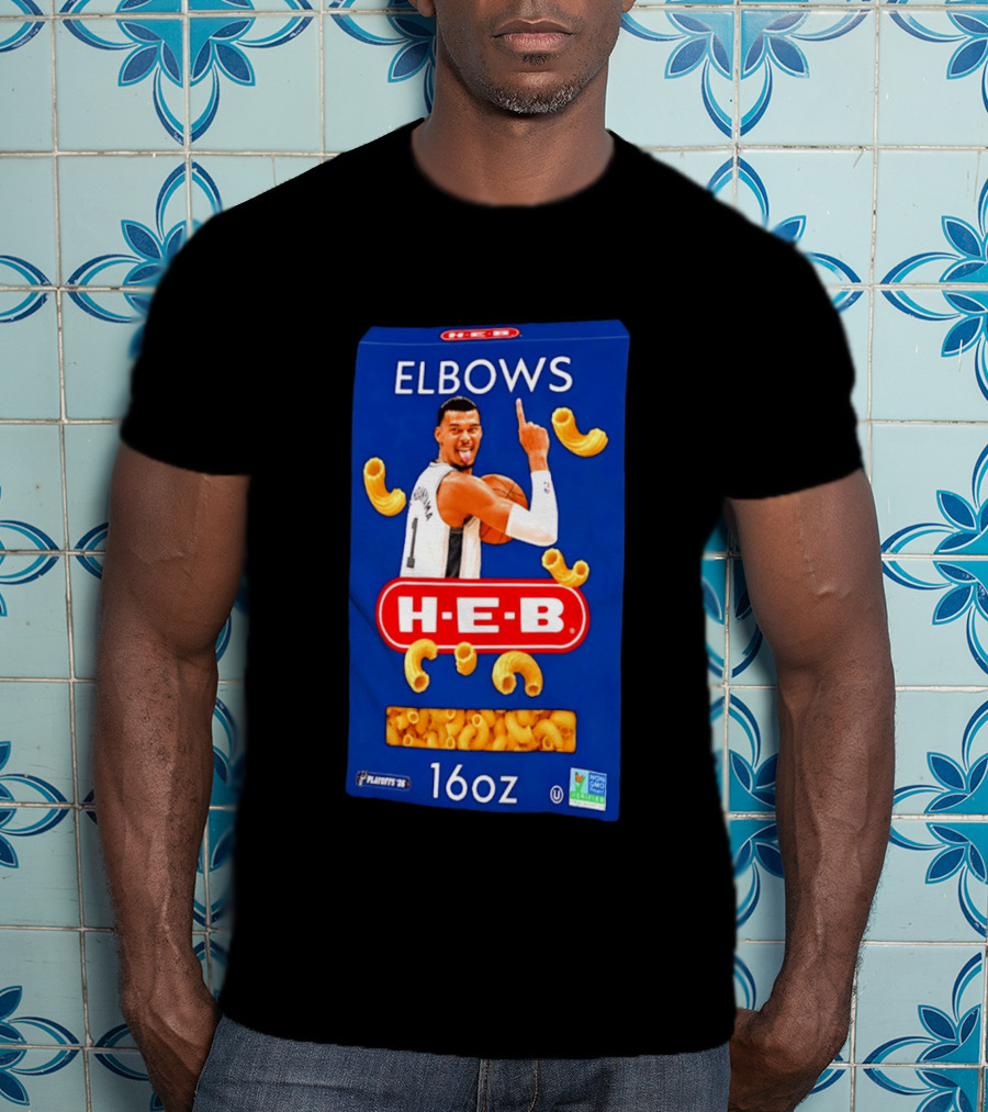 San Antonio Spurs Wemby HEB Elbows 16oz Playoffs Meme T-Shirt