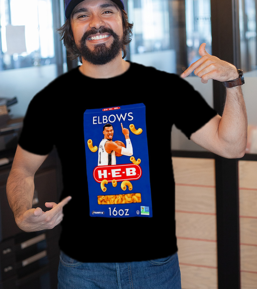 San Antonio Spurs Wemby HEB Elbows 16oz Playoffs Meme T-Shirt