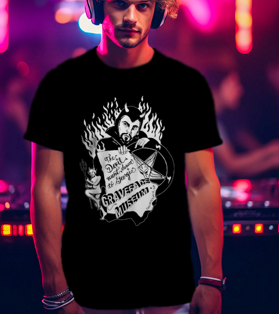 Anton LaVey Church Of Satan Graveface Museum The Devil Went Down To Georgia T-Shirt