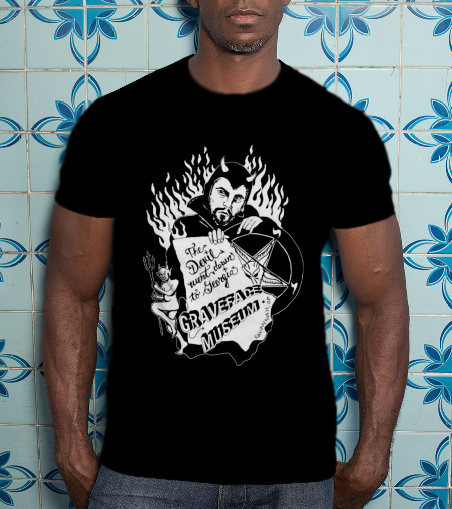 Anton LaVey Church Of Satan Graveface Museum The Devil Went Down To Georgia T-Shirt