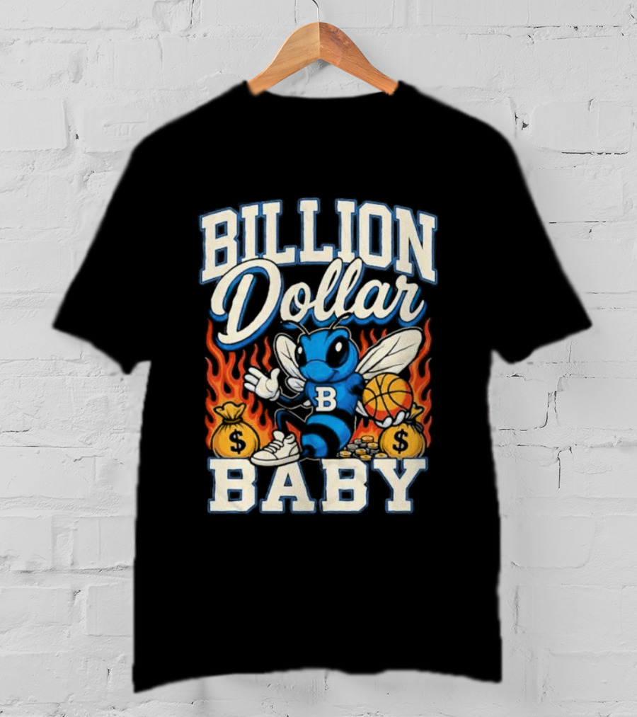 Billion Dollar Baby Hornets Mascot Fire And Moneybags T-Shirt